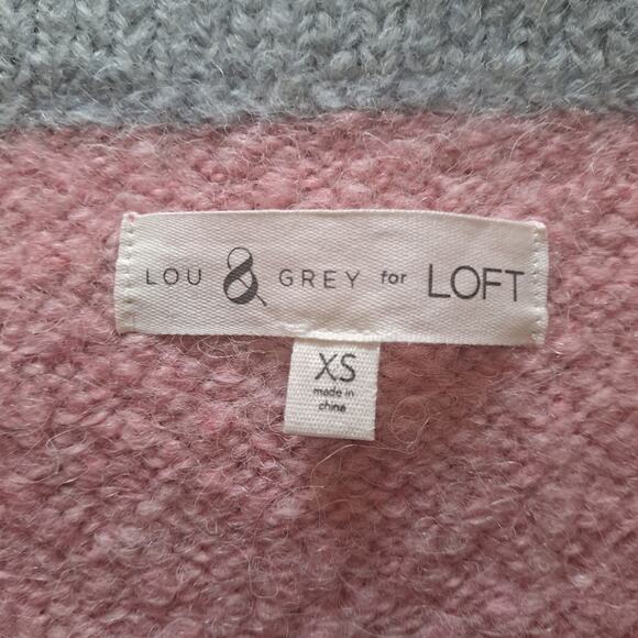 Lou & Grey Green, Pink & beige Mini Elastic Waist Knit Sweater Skirt - Size XS - Picture 9 of 9